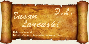 Dušan Lančuški vizit kartica